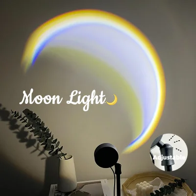 Neon moon deals wall light